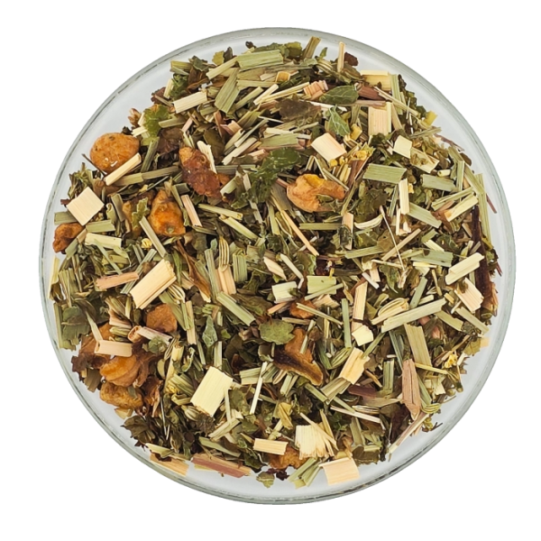 Kräutertee mit Holunderblüten und Fenchel