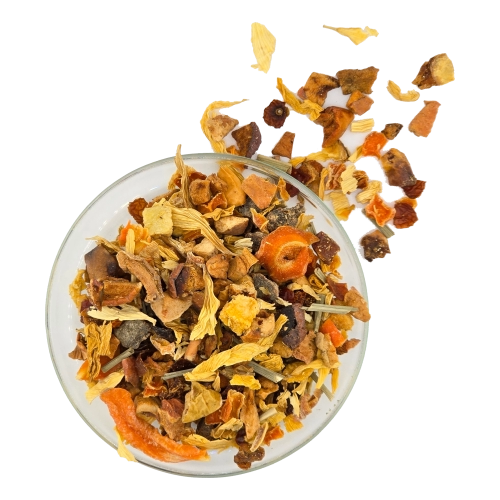 Tee mit Karotte und Fruchtaroma