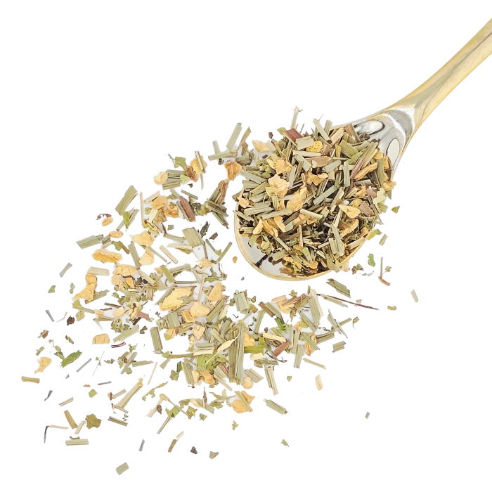 Kräutertee mit Ingwer Zitrone und Manuka Honig