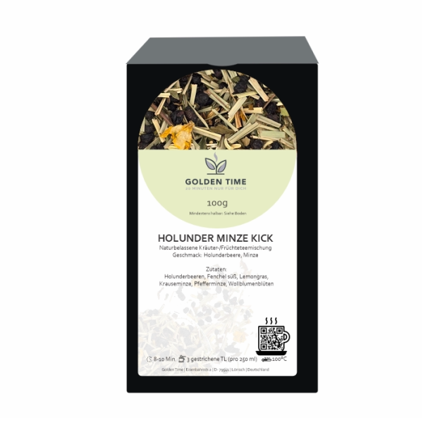 Holunder Minze Tee erfrischend und koffeinfrei