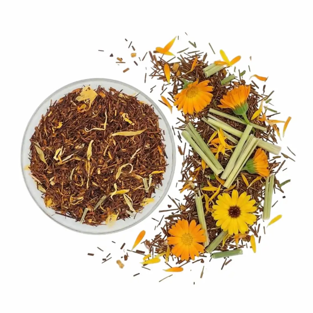 Rooibos Tee mit Zitronen Cheesecake Geschmack – cremiger koffeinfreier Tee 