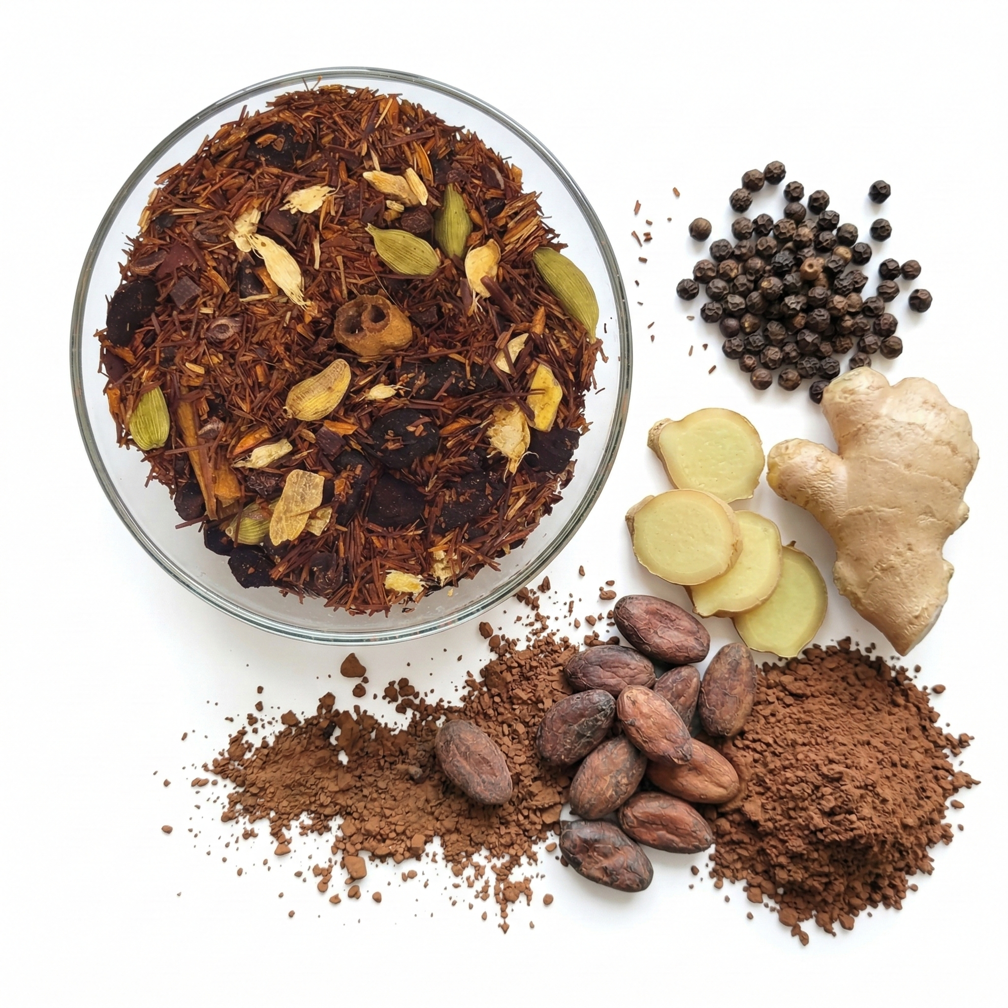 Rooibos Schoko Tee würzig und cremig – koffeinfreier Tee mit Schokoladengeschmack