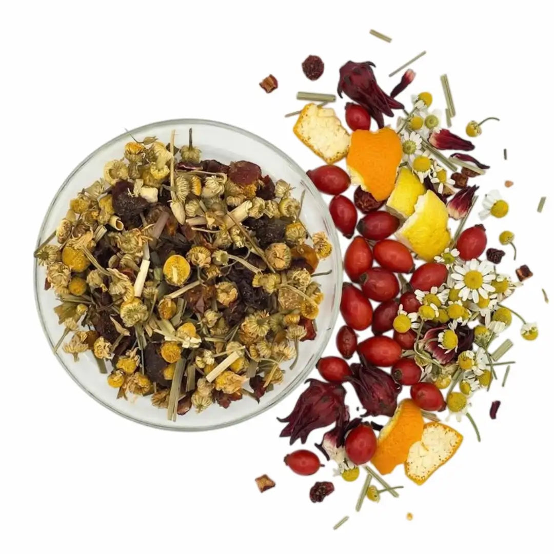 Bio Kräutertee mit Kamille Orange und Vanille
